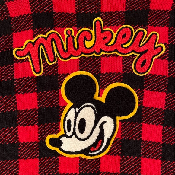 Disney x Forever 21 Mickey Mouse Checkered Cardigan Sweater - Picture 8 of 16